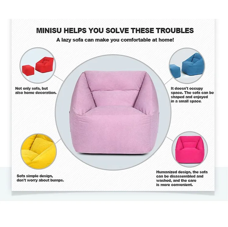 Fabric Lazy Sofa Cover - View 3